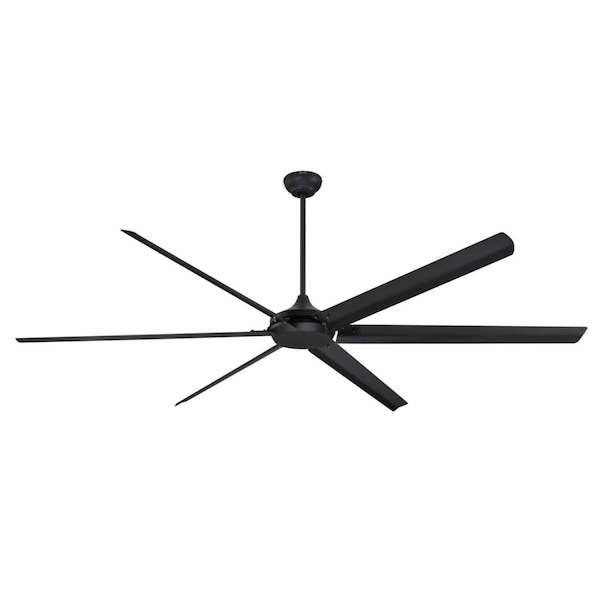 Brightbomb 100 in. Matte Black DC Motor Indoor Ceiling Fan with Black Blades - BR2690151