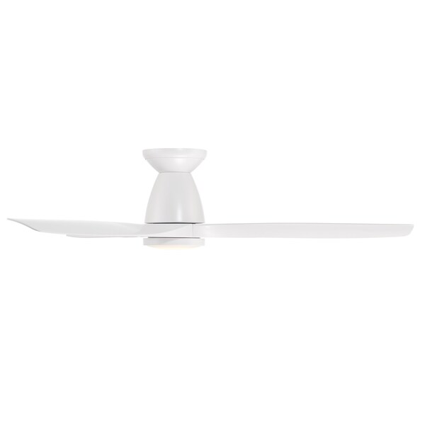 Modern Forms Fans Skylark Indoor or Outdoor Smart Flushmount Ceiling Fan 2700-3000-4000-5000K LED in Matte White - FH-W2202-54L-MW