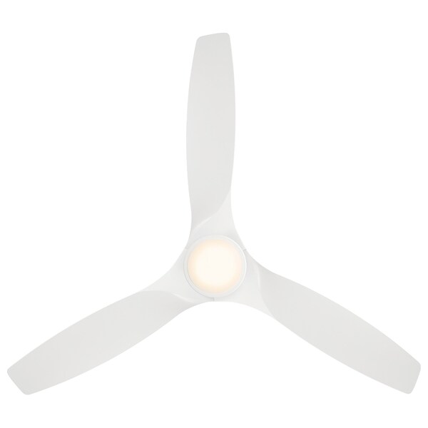 Modern Forms Fans Skylark Indoor or Outdoor Smart Flushmount Ceiling Fan 2700-3000-4000-5000K LED in Matte White - FH-W2202-54L-MW