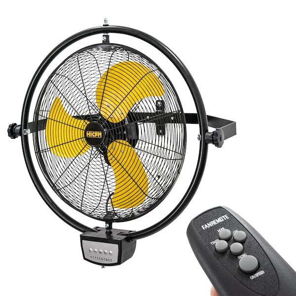 Edendirect Wall Mount Fan, 20 in Blade Dia, 3 Speeds Speeds, 120, 29 in W - IR-FAN7503