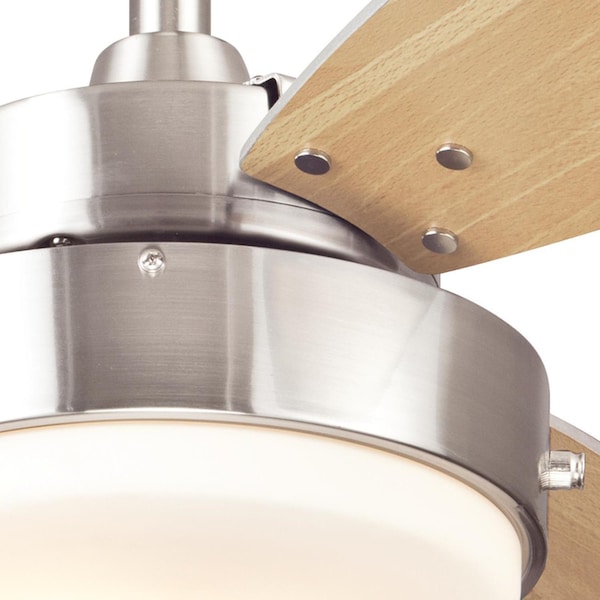 Westinghouse Alloy 42" 3-Blade Nickel Indoor Ceiling Fan w/LED Light Fixture - 7221600