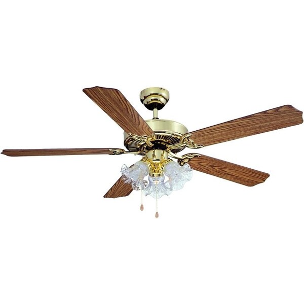 Boston Harbor Boston Harbor CF-78021L Ceiling Fan, Dual Mount, With 3 Light Kit, 52In - CF-78021L