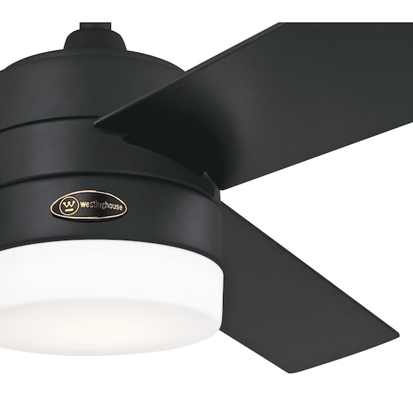 Westinghouse Alta Vista 52" 3-Blade Matte Black Indoor Ceiling Fan w/Dimmable LED - 7205900