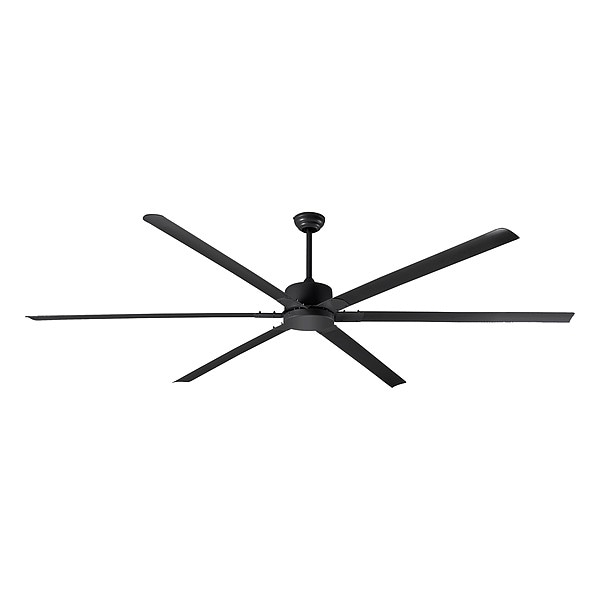 Canarm Ceiling Fan, 120 in Blade Dia, 6 Blades, 5 Speeds, 120V AC, Matte Black - CP120BK