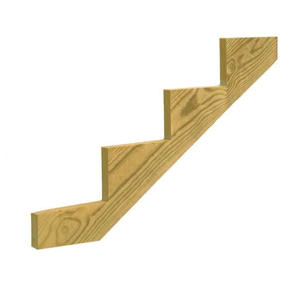 Prowood ProWood 1.5 in. X 11.25 in. W X 4 ft. L Southern Yellow Pine Stair Stringer No 2/BTR Grade - 279713