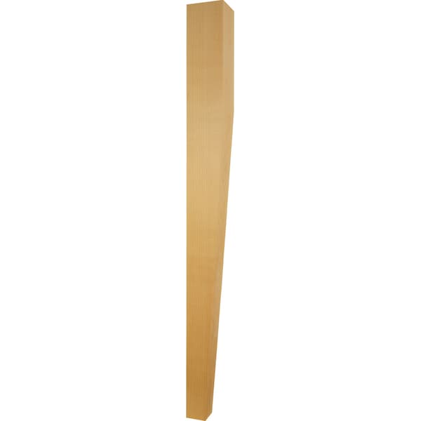 Osborne Wood Products 40 1/2 x 3 1/2 Extended Two Sided Tapered Bar Leg in Beech - 1582BCH