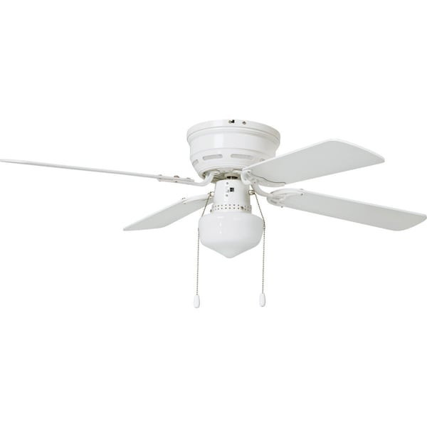 Home Impressions 42 In. White Ceiling Fan with Light Kit - TS-42-023