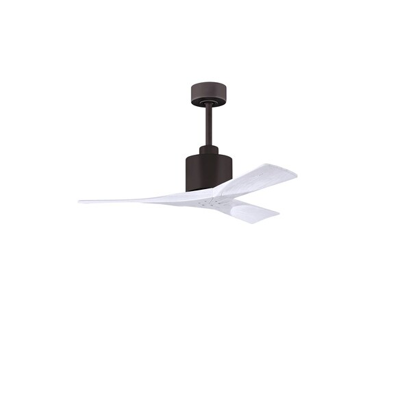 Matthews Fan Co Nan 42in Ceiling Fan In Textured Bronze And Matte White Blades - NK-TB-MWH-42