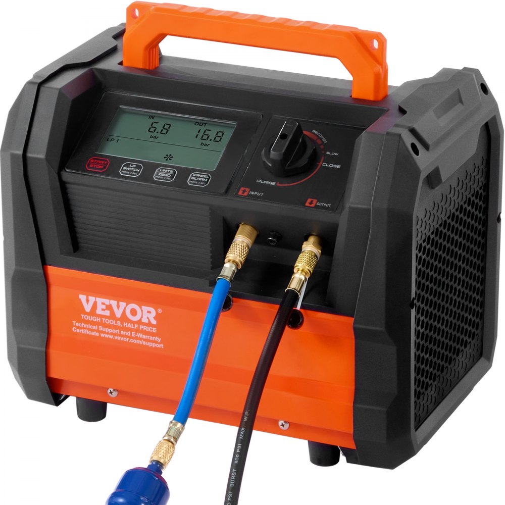 VEVOR Refrigerant Recovery Machine 1 HP Dual Cylinder Brushless Portable AC - LMHSJBXSWSDJ4X31PV1