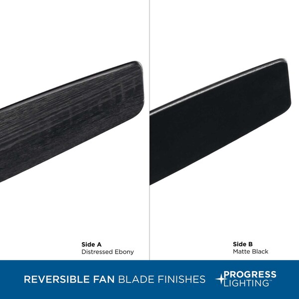 Progress Lighting 3 Speeds, 120V, Black, 9.37 in W - P2554-3130K