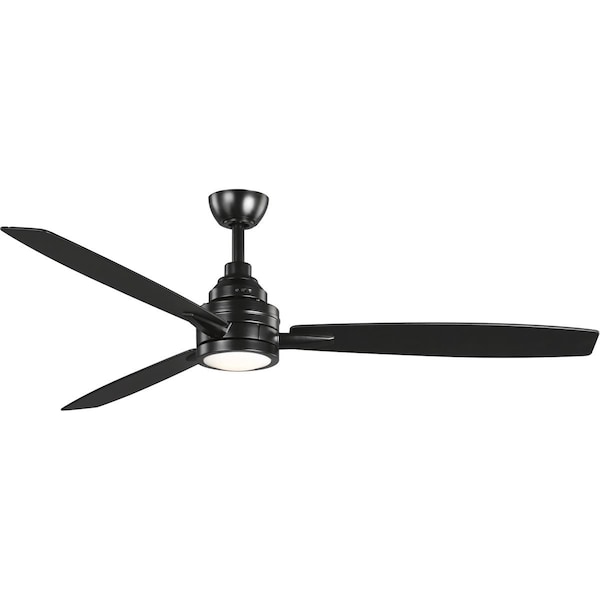 Progress Lighting 3 Speeds, 120V, Black, 9.37 in W - P2554-3130K
