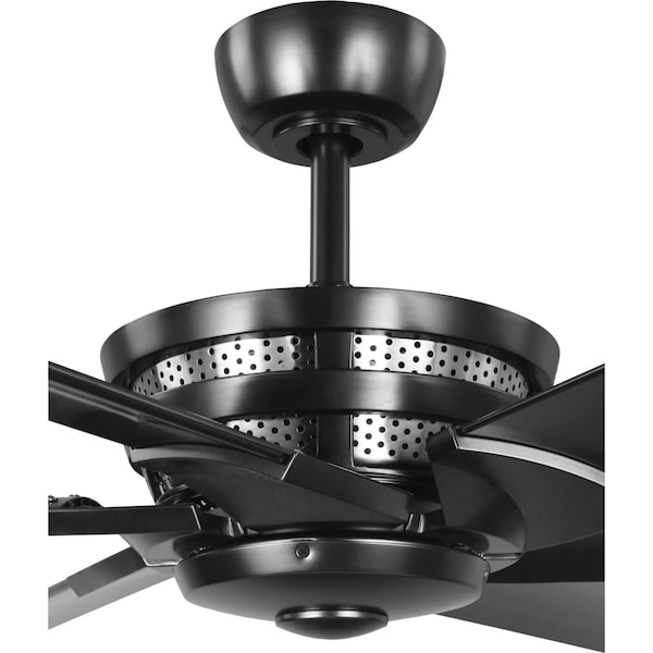 Progress Lighting Huff Collection Indoor/Outdoor 96" Six-Blade Black Ceiling Fan - P250030-031