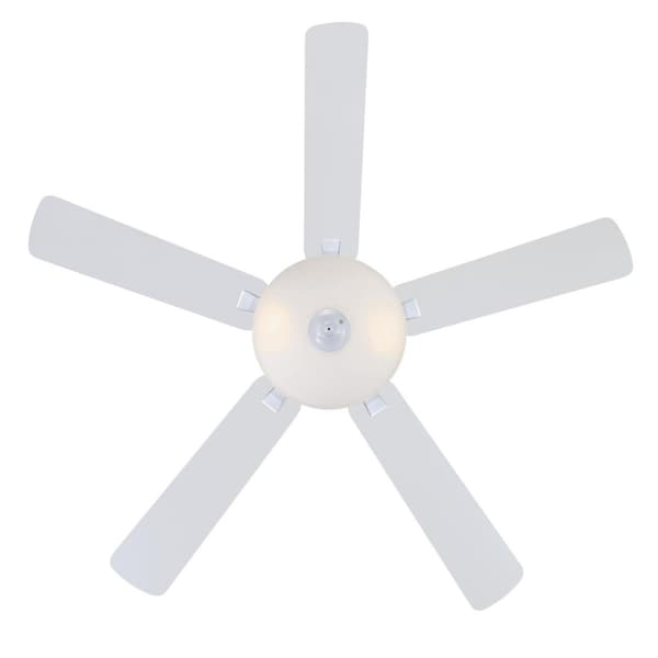 Westinghouse Ceiling Fan Indoor 52In Albert LED White Rvrs 5Bld White/Lght Mpl Frost Glass - 7308300