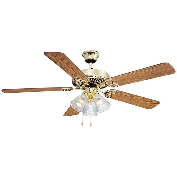 Boston Harbor Boston Harbor CF-78043 Ceiling Fan, Dual Mount, With 3 Light Kit, 52In - CF-78043