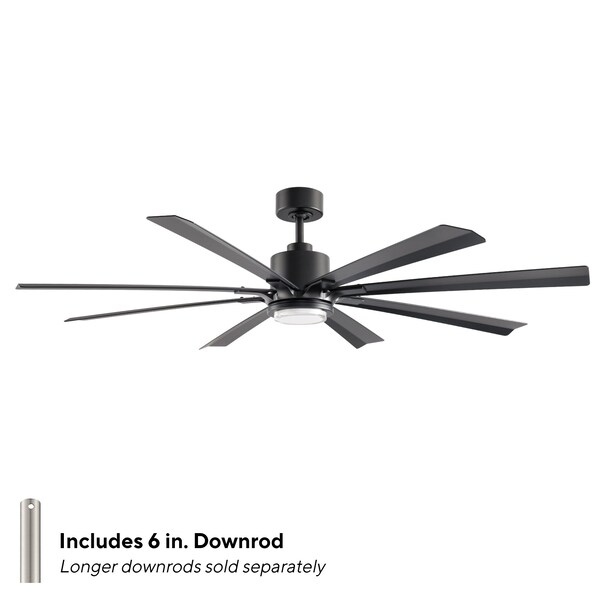 Modern Forms Fans Size Matters Indoor or Outdoor Smart Ceiling Fan 2700-3000-4000-5000K LED in Matte Black - FR-W2403-65L-MB