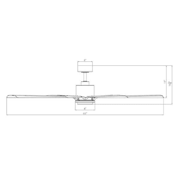 Modern Forms Fans Size Matters Indoor or Outdoor Smart Ceiling Fan 2700-3000-4000-5000K LED in Matte Black - FR-W2403-65L-MB