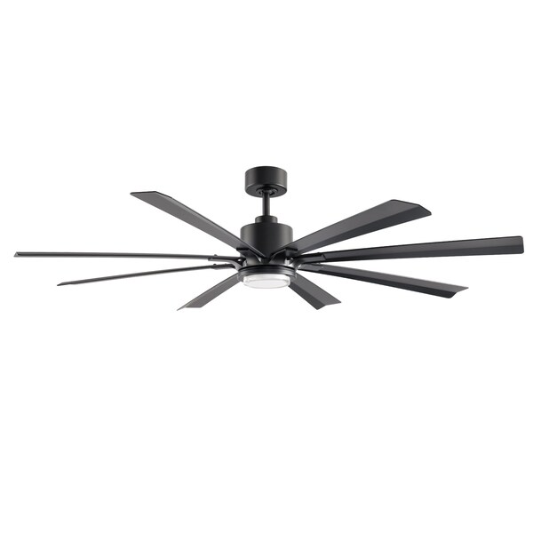 Modern Forms Fans Size Matters Indoor or Outdoor Smart Ceiling Fan 2700-3000-4000-5000K LED in Matte Black - FR-W2403-65L-MB