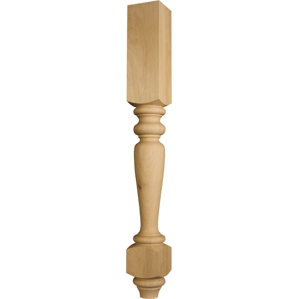 Osborne Wood Products 35 1/2 x 4 Grand Harvest Island Leg in European Beech - 1716BCH