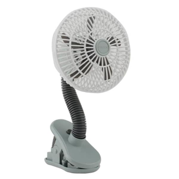 O2Cool O2Cool FC04001 4 in. Battery Operated Clip Fan; White & Grey - 204013