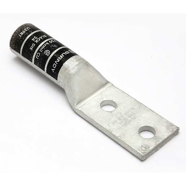 Conector de compresión de terminal de ojal de dos orificios de Burndy, 750 kcmil - YA392N