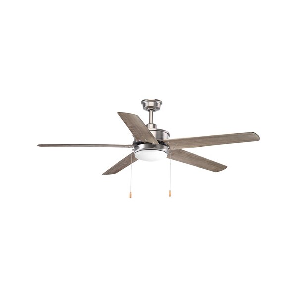 Progress Lighting Whirl, 60", Ceiling Fan, 5 Blades, 3 Speeds, 120V, Antique Nickel, 12-1/4 in W - P2574-8130K