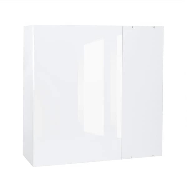 Cambridge Quick Assemble Modern Style, White Gloss 36 x 30 in. Blind Wall Kitchen Cabinet (36 in. W x 12 in. D x 30 in. H) - SA-WUB3630-WG