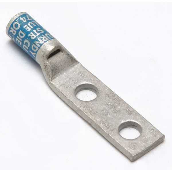 Conector de compresión de dos orificios para terminal Burndy, calibre 6 AWG - YA6CL2TC10