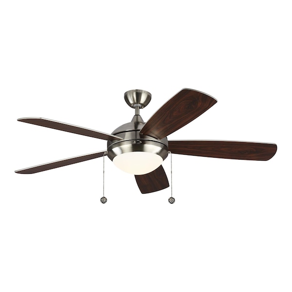 Monte Carlo Discus Classic 52 Led Ceiling Fan In Brushed Steel With Silver Blades - 5DIC52BSD-V1