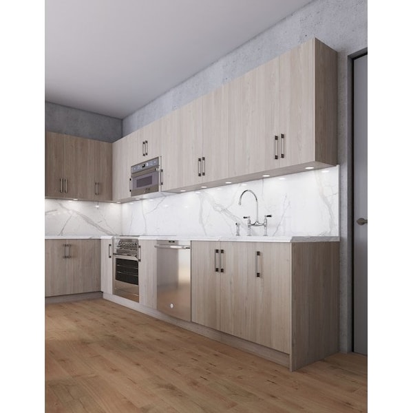 Cambridge Quick Assemble Modern Style, Grey Nordic 12 x 36 in. Wall Kitchen Cabinet (12 in. W x 12 D x 36 in. H) - SA-WU1236-GN