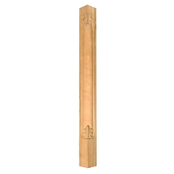 Osborne Wood Products 34 1/2 x 2 3/4 Crest Corner Post in Rubberwood (paintgrade) - 891813RW