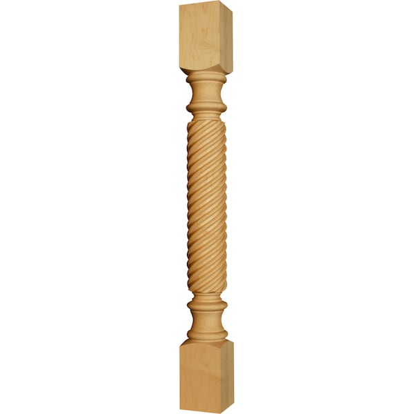 Osborne Wood Products 34 1/2 x 3 1/2 Left Spiro Island Post in Rustic Alder - 1484RCA