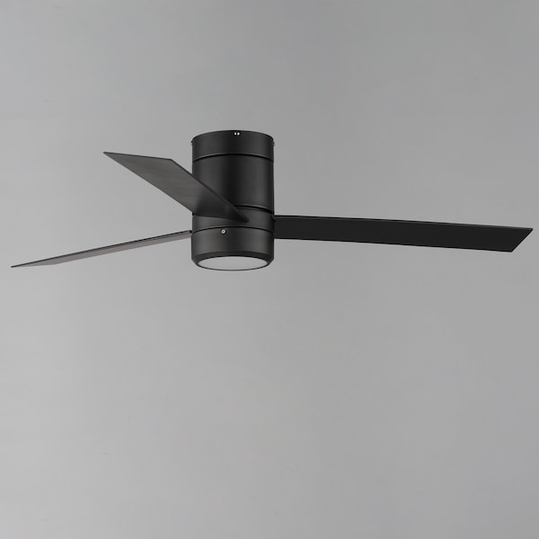 Maxim Lighting Tanker 52'' 3-Blade Hugger Fan w LED Light Kit, Black - 88803BK