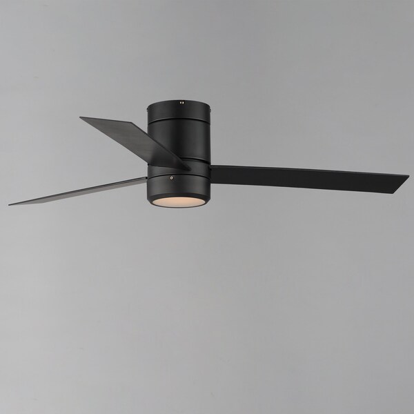 Maxim Lighting Tanker 52'' 3-Blade Hugger Fan w LED Light Kit, Black - 88803BK