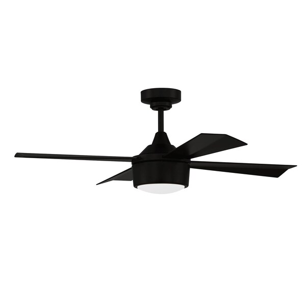 Craftmade 42in TheoFlat Black Finish Flat Black Blades Light Kit Inlcuded Optional - THO42FB4