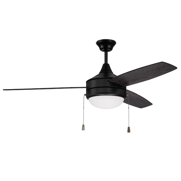 Craftmade 52in Phaze Energy star 3 in Flat Black w/ Flat Black/Greywood Blades - EPHA52FB3