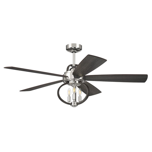 Craftmade 52in Reese in Polished Nickel w/ Greywood Blades - RSE52PLN5