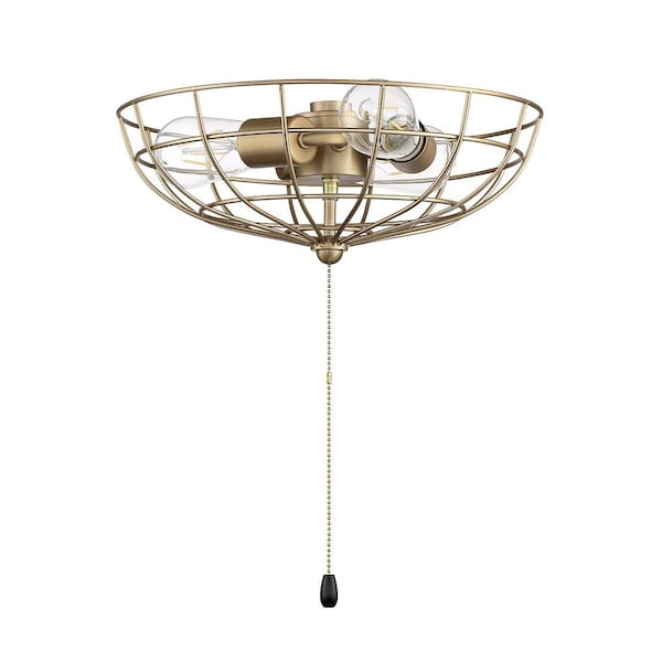 Craftmade 3 Light Cage Bowl LED Light Kit in satin Brass - LK2801-SB-LED