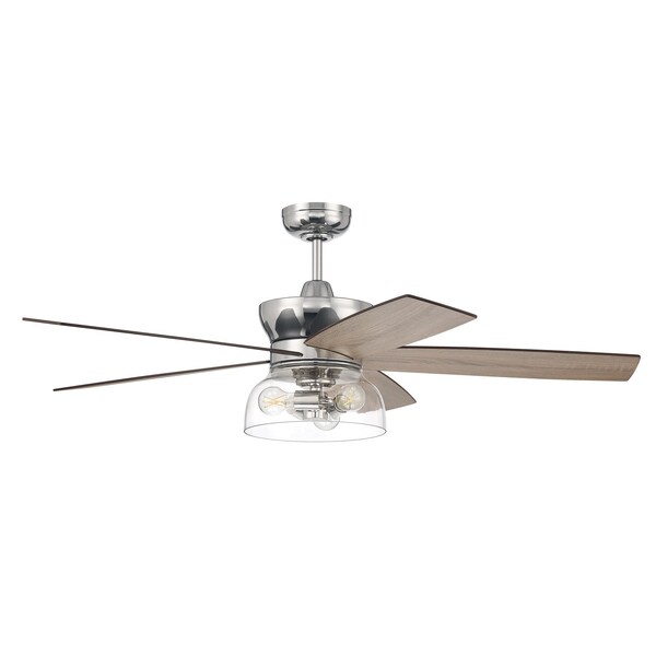 Craftmade 52in Gibson in Polished Nickel w/ Driftwood/Greywood Blades - GBN52PLN5