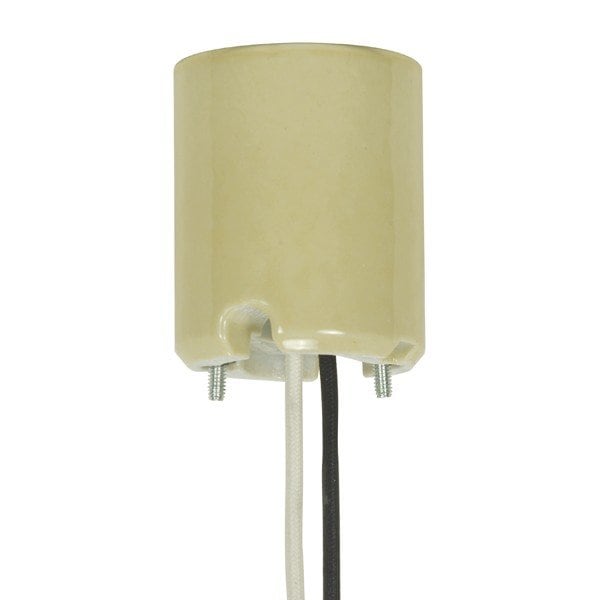 Satco Keyless Porcelain Mogul Socket for Position Oriented HID Fixtures w/Body Notch  2 Wireways - 80/2090