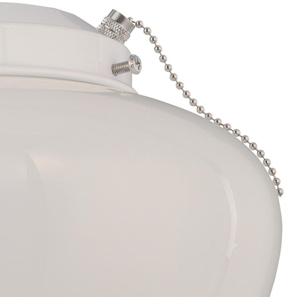 Westinghouse Ceiling Fan -Light Kit LED Schoolhouse White Fnsh White Opal Glass Damp - 7785300