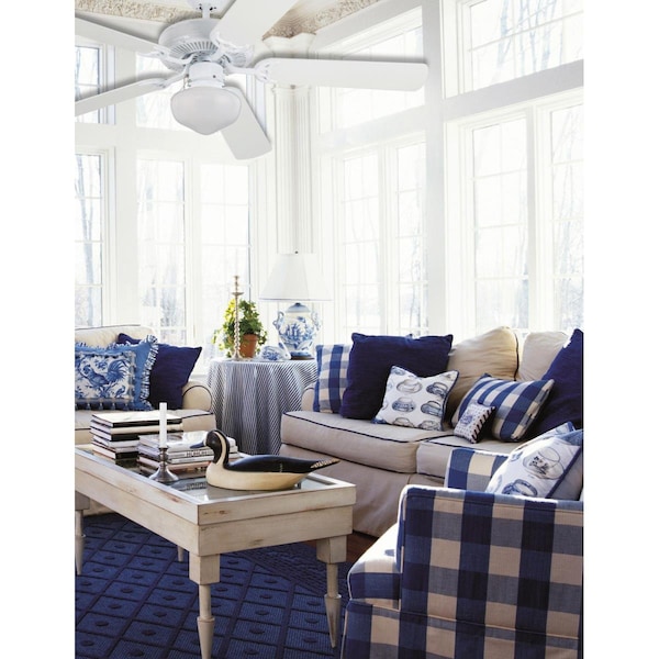 Westinghouse Ceiling Fan -Light Kit LED Schoolhouse White Fnsh White Opal Glass Damp - 7785300