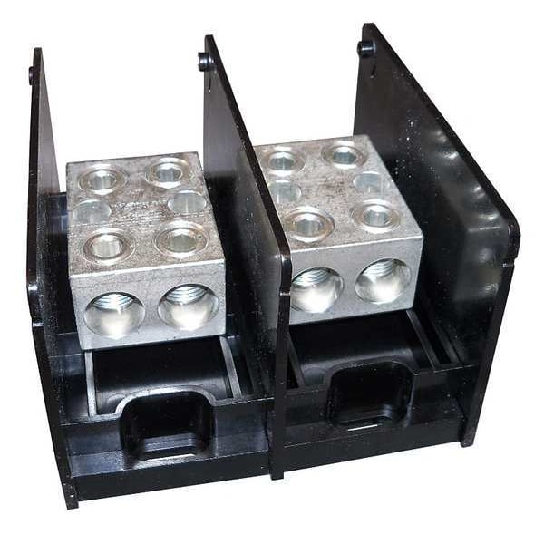 Bloque de distribución de energía de Mersen, 620A, 2P, 6AWG-350MCM, 600V - MPDB69122