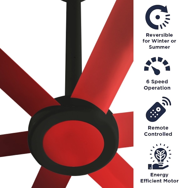 Maxx Air 6 Blades, 6 Speeds, 120 V, 108 in. W - HVLS 108 BLKR