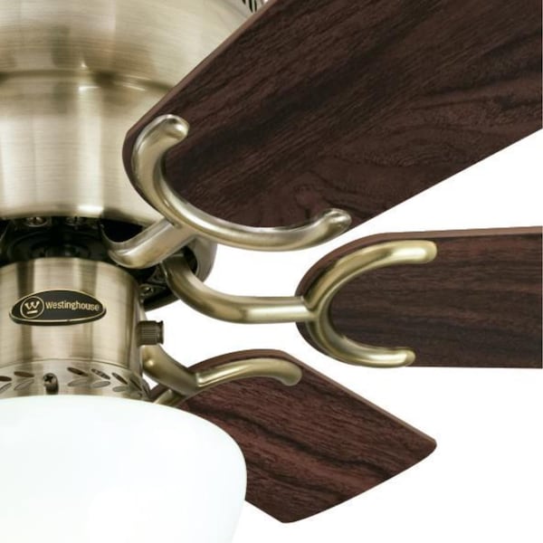 Westinghouse Petite 30" 6-Blade Brass Indoor Ceiling Fan w/Dimmable LED Lght Fxture - 7231700