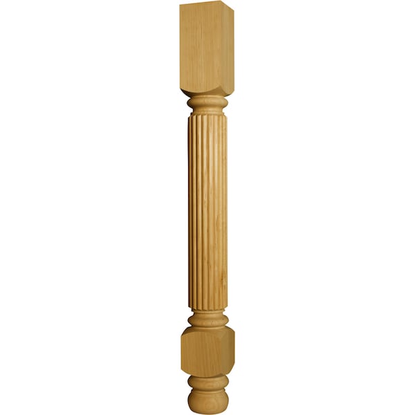 Osborne Wood Products 34 1/2 x 3 1/2 Sapelo Island Post(Reeded) in Black Walnut - 1461W