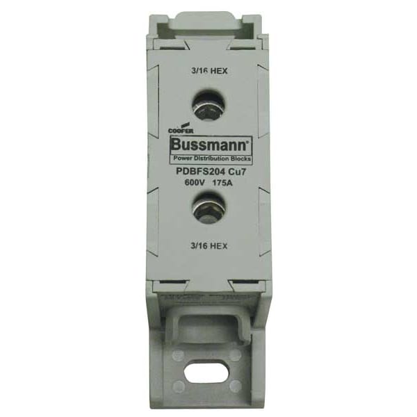 Bloque de distribución de energía Eaton Bussmann, 175A, 1P, 1P Primario, 600VAC - PDBFS204