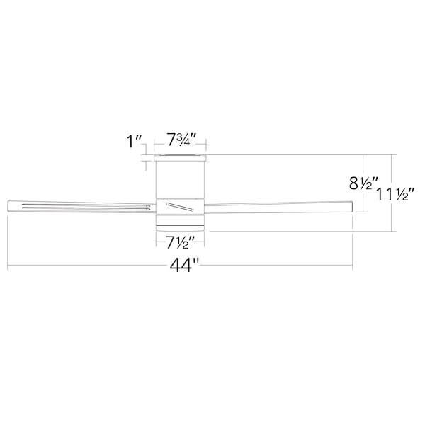 Modern Forms 3 Blades, 120 V, 44 in W - FH-W1803-44L