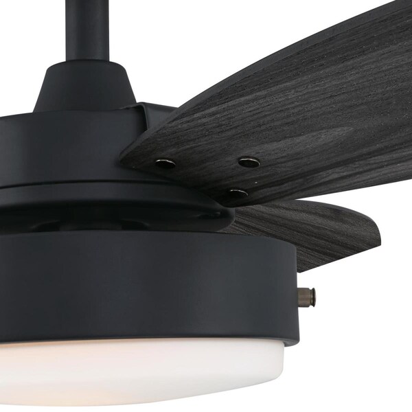 Westinghouse Ceiling Fan Indoor 42In Alloy LED MtBlack Rvrs 3-Bld Char/RvrBd Opl Fr Glass - 7305000