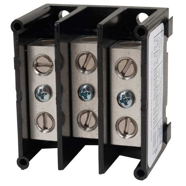Bloque de distribución Square D para energía, 335A, 3P, 8P secundario, 600V - 9080LBA364108.