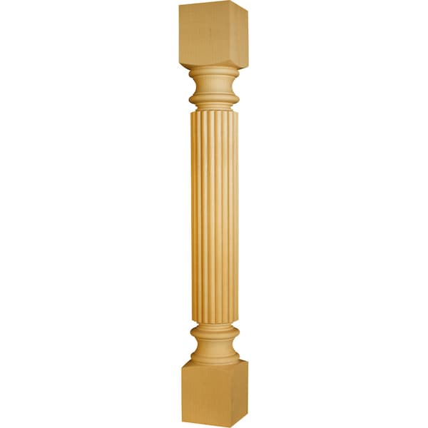 Osborne Wood Products 40 1/2 x 5 Extended Reeded Island Leg in Soft Maple - 1576M